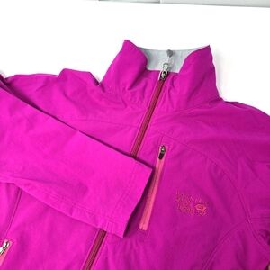 Mountain Hardwear Women's Full Zip Jacket Windbreaker Size Small Pink Zip Pocket